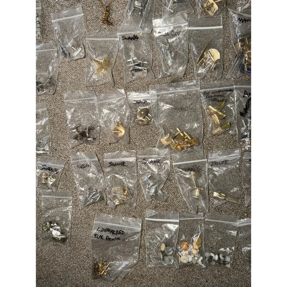Vintage Cufflinks Tie Tacks Tie Bars Huge Lot 500+pcs Swank Sara Cov Anson Hicko